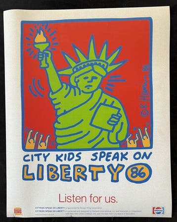 Keith Haring - City Kids Speak On Liberty 86 - Jaren 1980