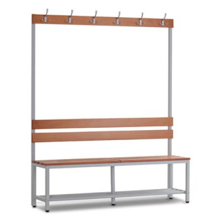 (MDK-104987) CH KB150B Kleedkamerbank met 6 kledinghaken..., Huis en Inrichting, Woonaccessoires | Kapstokken, Nieuw, Ophalen of Verzenden