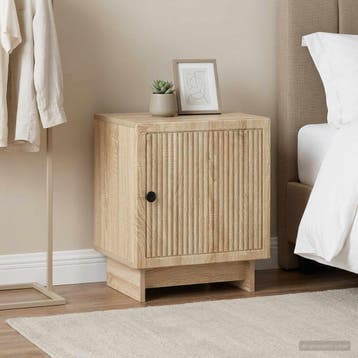 vidaXL Nachtkastje 2 st Sonoma Eiken 43 x 34,5 x 50 cm, Minder dan 45 cm, Verzenden, Nieuw, Minder dan 55 cm