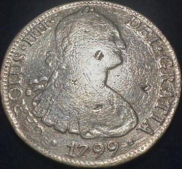 Spanje. Carlos IV. 8 Reales 1799 Mexico FM (Zonder