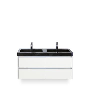 Dante Badmeubelset 120 cm - Wit Hoogglans - Wastafel, Huis en Inrichting, Badkamer | Badkamermeubels, Ophalen of Verzenden, Nieuw
