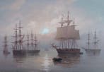 Karpenko Vitalii (1963) - Seascape with ships