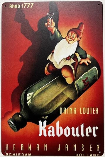 Drink louter kabouter reclamebord, Ophalen of Verzenden, Nieuw