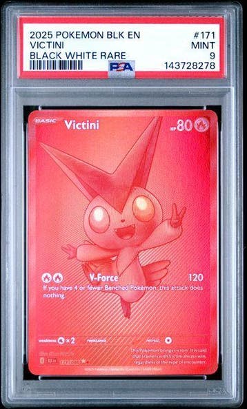 Victini (BLK 171) PSA 9, Hobby en Vrije tijd, Ophalen of Verzenden, Nieuw