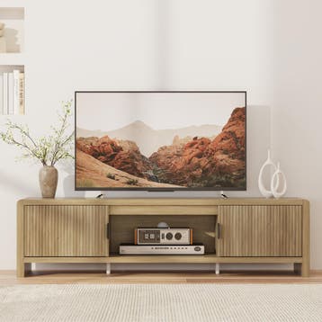Tv-meubel Lukkodso 150x40x40 cm eikenkleurig middellicht [en, Verzenden, Nieuw