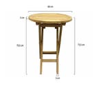 Klaptafel 60 cm rond teak, Ophalen of Verzenden, Nieuw, Teakhout