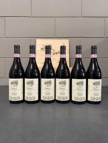 1999 Elio Grasso, Rüncot - Barolo - 6 Flessen (0.75 liter), Nieuw