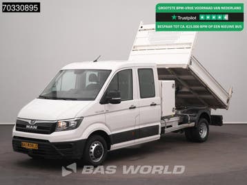 MAN TGE 5.120 Dubbel Cabine Kipper met Kist Dubbellucht 3,5t, Stof, Gebruikt, Euro 6, MAN