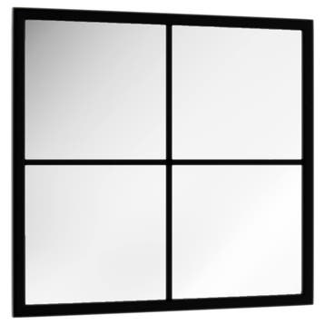 vidaXL Wandspiegel 40x40 cm metaal zwart, Verzenden, Nieuw