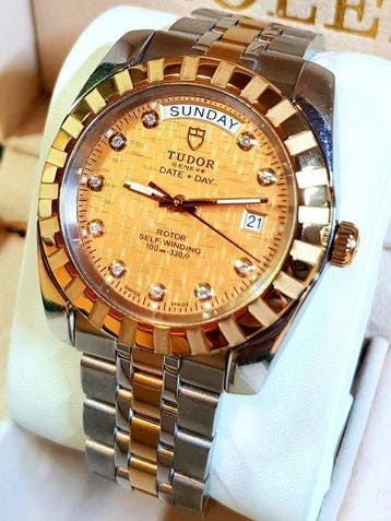 Tudor - Classic Geneva Date+Day 40mm - GOLD DIAMOND LINEN