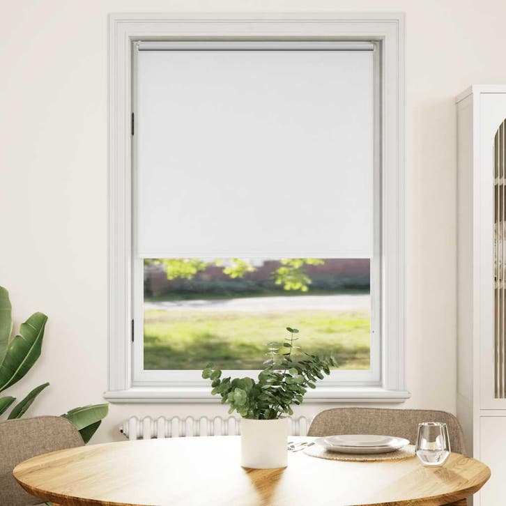 vidaXL Rolgordijn verduisterend 84,4 x 175 cm stofbreedte 80, Huis en Inrichting, Stoffering | Gordijnen en Lamellen, Wit, Nieuw