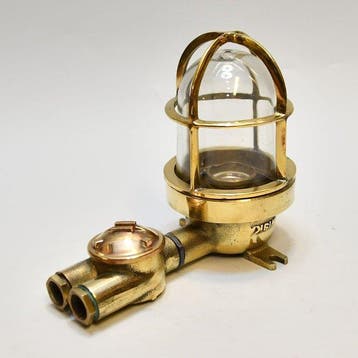 Wiska - Wandlamp - Messing, Glas - Cage Lamp, Antiek en Kunst