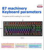 2dekans | ZIYOULANG K2 RGB mechanisch 87keys TKL gaming, Ophalen of Verzenden, Zo goed als nieuw, ZIYOULANG