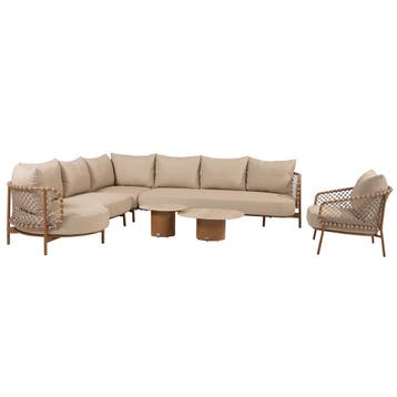 4 Seasons Martinique loungeset 6-delig - amber, Tuin en Terras, Tuinsets en Loungesets, Verzenden, Nieuw