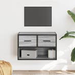 vidaXL Tv-meubel 60x31x39,5 cm bewerkt hout metaal grijs, Huis en Inrichting, Verzenden, Nieuw, Overige houtsoorten
