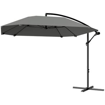 TRUUSK Alu Ø 260 cm Parasol - Waterdicht - Met Standaard en, Verzenden