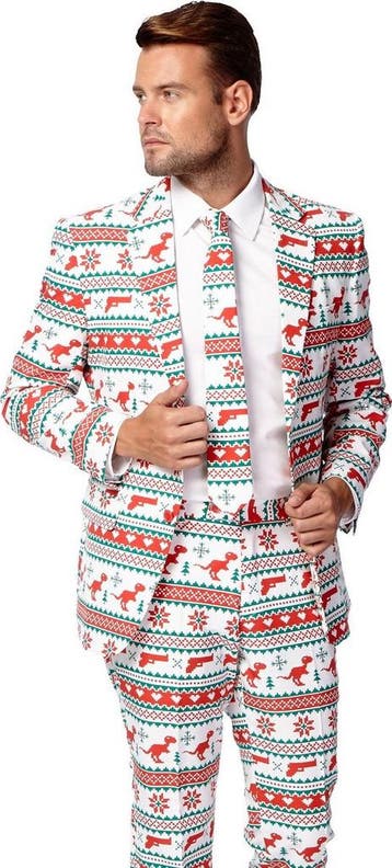 OppoSuits Gangstaclaus  - Wit - Kerst - Maat 54, Verzenden, Nieuw