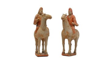 Oud Chinees, Tang-dynastie Terracotta Paar monumentale