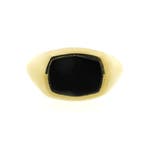 Gouden zegelring met onyx, Gebruikt, Overige kleuren, 20 of groter, Heer