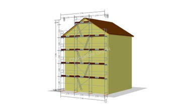 nieuw gevelsteiger 83m2 staal met levering 7x12m daksteiger, Verzenden, Nieuw, Daksteiger