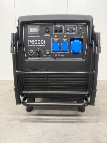 Atlas Copco P6000i benzine inverter generator 6kVA 6kW Actie, Nieuw, 5 tot 10 kVA, Benzine, Geluidgedempt