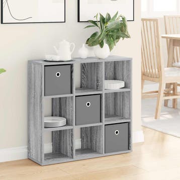 vidaXL Dressoir Grijs Sonoma 73,5 x 24 x 69,5 cm, Verzenden, Nieuw, 50 tot 100 cm, Minder dan 25 cm