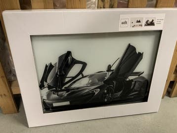 Veiling - Glasschilderij van een McLaren 60x80CM, Huis en Inrichting, Nieuw