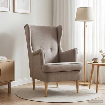 vidaXL Fauteuil Beige ARES, Verzenden, Nieuw
