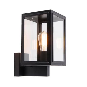 Landelijke wandlamp zwart IP44 - Sutton Up, Verzenden, Nieuw