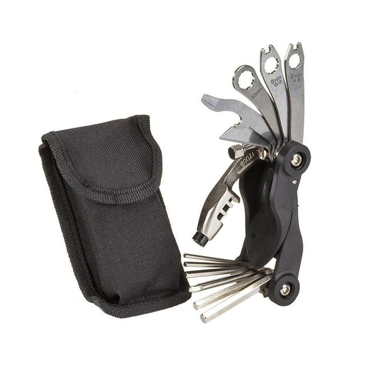 Fiets minitool - gereedschapsset De-luxe in etui -, Fietsen en Brommers, Fietsaccessoires | Overige Fietsaccessoires, Ophalen of Verzenden