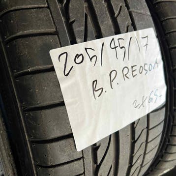4 x Bridgestone 205-45-17 Zomerbanden 6,5mm, Gebruikt, 17 inch, Band(en), Personenwagen