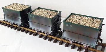 LGB G - 40190 - Model treinwagon (3) - Set van 3 mijnwagens, Nieuw