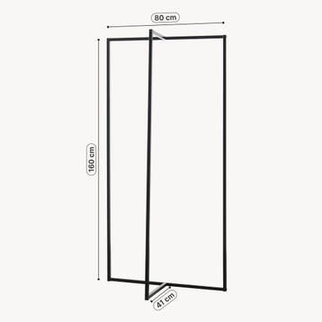 Kapstok Norjad 160x80x41 cm Metaal Zwart [en.casa], Huis en Inrichting, Kasten | Kledingkasten, Verzenden, Nieuw