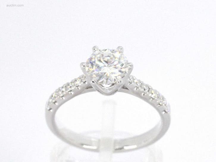 Witgouden ring met een diamant van 1.00 carat, Sieraden, Tassen en Uiterlijk, Edelstenen