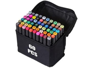 Veiling - Double-sided alcohol markers set 60 kleuren, Nieuw