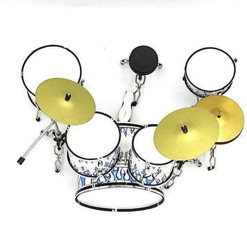 Miniatuur decoratief flames drumstel, Ophalen of Verzenden, Nieuw, Overige typen