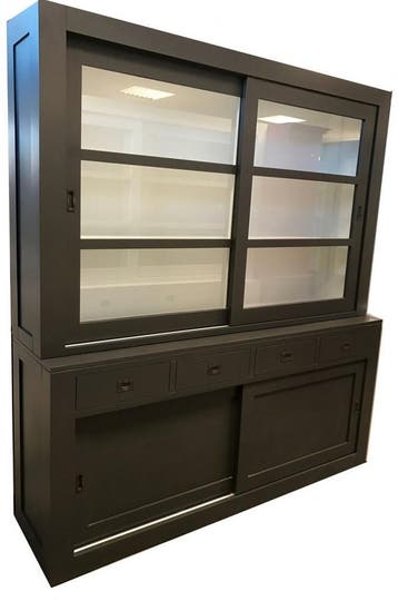 Buffetkast antraciet Hasselt 200cm, Ophalen of Verzenden, Nieuw