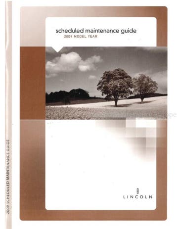 2009 LINCOLN ONDERHOUDSBOEKJE ENGELS, Auto diversen, Handleidingen en Instructieboekjes