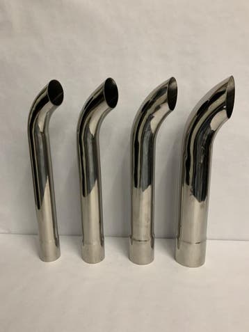 Rvs eindsierstuk turndown 18 inch long. 2 - 2.25 - 2.5 - 3, Ophalen of Verzenden, Nieuw
