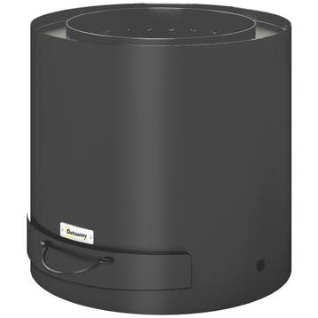 TRUUSK Vuurkorf Ø45 x 42cm - Stalen vuurkorf met pook en asl, Tuin en Terras, Verzenden
