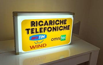 Verlichte tweezijdige uithangbord Telefonische
