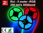 5m RGB LEDstrip 300 leds IP65, Verzenden, Nieuw