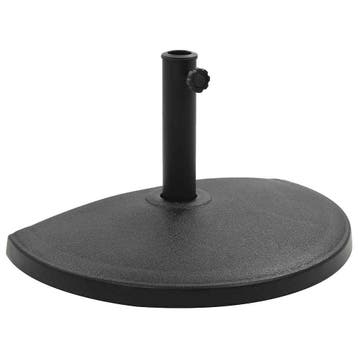 vidaXL Parasolvoet halfrond 15 kg polyresin zwart, Verzenden, Nieuw, Minder dan 1 meter, Parasolvoet