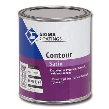 Sigma Contour Satin - RAL 9010 - 1 liter (LAKVERF), Overige kleuren, Nieuw, Ophalen of Verzenden, Lak