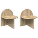 vidaXL Nachtkastje 2 pcs Sonoma Eiken 40 x 35,5 x 45,5 cm, Minder dan 45 cm, Verzenden, Nieuw, Minder dan 55 cm