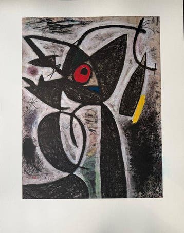 Joan Miro (1893-1983) - Loiseau a loeil rouge, Antiek en Kunst