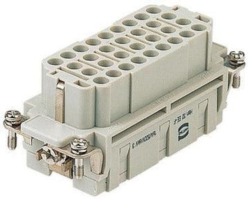 Harting Han Ee 32-Pin Vrouwelijke Crimp Connector Invoeging, Verzenden, Nieuw, Overige typen