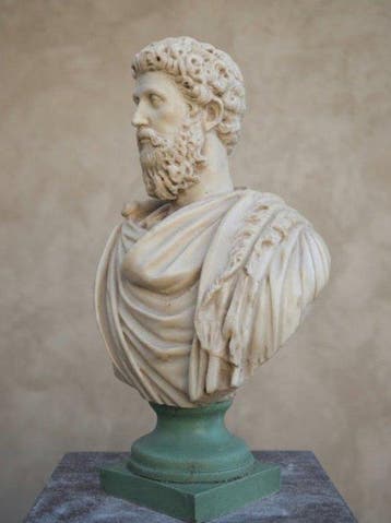 Figuur - Buste van Marcus Aurelius - 43 cm - Marco di, Antiek en Kunst