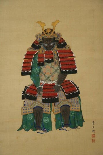 Krijger in Crimson & Gold — Japanse samoerai-pantser