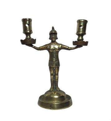 Kaarsenhouder - Messing - Noord-Europees, Antiek en Kunst, Curiosa en Brocante